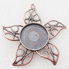 Zinc Alloy Pendant Settings, Lead-free, Outside diameter:53x50mm, Interior diameter:20mm, Sold by Bag 