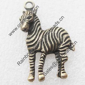 Pendant, Zinc Alloy Jewelry Findings, Lead-free,Animal 21x27mm, Sold by Bag 