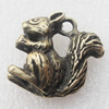 Pendant, Zinc Alloy Jewelry Findings, Lead-free,Animal 20x21x9mm, Sold by Bag 