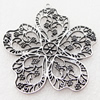 Pendant, Zinc Alloy Jewelry Findings, Lead-free,Flower 56x54mm, Sold by Bag 