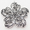 Pendant, Zinc Alloy Jewelry Findings, Lead-free,Flower 56x54mm, Sold by Bag 