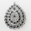 Zinc Alloy Pendant Settings, Lead-free, 38x53mm, Sold by Bag 