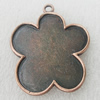 Zinc Alloy Pendant Settings, Lead-free, Outside diameter:35x42mm, Interior diameter:32x35mm, Sold by Bag 