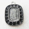 Zinc Alloy Pendant Settings, Lead-free, Outside diameter:16x20mm, Interior diameter:8x12mm, Sold by Bag 