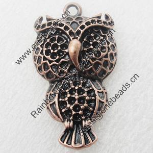 Pendant, Zinc Alloy Jewelry Findings, Lead-free,Animal 25x46x10mm, Sold by Bag 