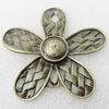 Connectors, Zinc Alloy Jewelry Findings, Lead-free, 48x47mm, Sold by Bag 