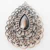 Pendant, Zinc Alloy Jewelry Findings, Lead-free, 49x62mm, Sold by Bag 