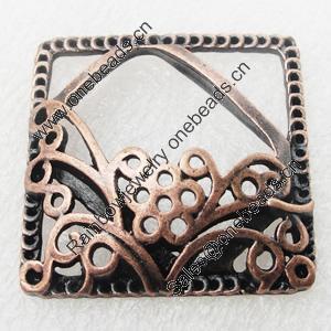 Zinc Alloy Cabochon Settings, Lead-free, 33x33mm, Sold by Bag 