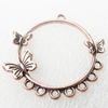 Zinc Alloy Earrings Jewelry Findings Lead-free, 42x42mm, Sold by Bag 