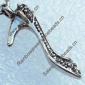 Zinc Alloy Charm/Pendants, Nickel-free & Lead-free, A Grade Shoes 23x9mm, Sold by PC