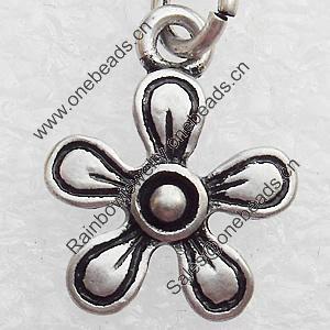 Zinc Alloy Charm/Pendants, Nickel-free & Lead-free, A Grade Flower 17x14mm, Sold by PC