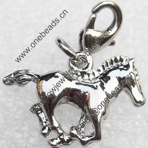 Zinc Alloy Charm/Pendants, Nickel-free & Lead-free, A Grade Animal 22x15mm, Sold by PC