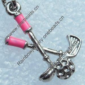 Zinc Alloy Enamel Pendant, Nickel-free & Lead-free, A Grade 22x14mm, Sold by PC  