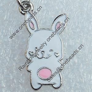 Zinc Alloy Enamel Pendant, Nickel-free & Lead-free, A Grade Animal 24x9mm, Sold by PC  