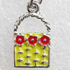 Zinc Alloy Enamel Pendant, Nickel-free & Lead-free, A Grade Handbag21x12mm, Sold by PC  