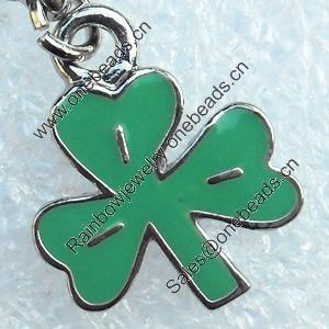 Zinc Alloy Enamel Pendant, Nickel-free & Lead-free, A Grade Flower 20x15mm, Sold by PC  