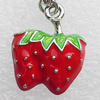 Zinc Alloy Enamel Pendant, Nickel-free & Lead-free, A Grade Fruit 18x22mm, Sold by PC  