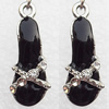 Zinc Alloy Enamel Charm/Pendant with Crystal, Nickel-free & Lead-free, A Grade Shoes 23x19mm, Sold by PC  