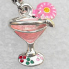 Zinc Alloy Enamel Pendant, Nickel-free & Lead-free, A Grade Goblet 17x14mm, Sold by PC  