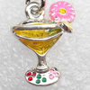 Zinc Alloy Enamel Pendant, Nickel-free & Lead-free, A Grade Goblet 17x14mm, Sold by PC  