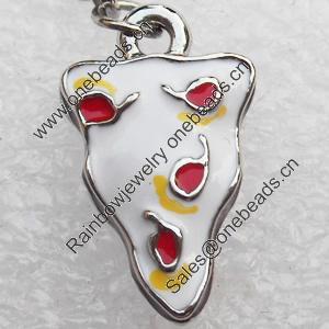 Zinc Alloy Enamel Pendant, Nickel-free & Lead-free, A Grade Cake 21x13mm, Sold by PC  