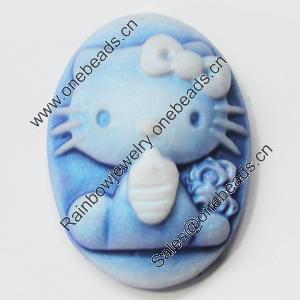 Cameos Resin Beads, No-Hole Jewelry findings, 20x27.8mm, Sold by Bag 