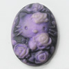 Cameos Resin Beads, No-Hole Jewelry findings, 18x25mm, Sold by Bag 