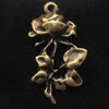Pendant, Zinc Alloy Jewelry Findings, Lead-free,Flower 21x14mm, Sold by Bag 