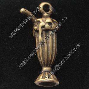 Pendant, Zinc Alloy Jewelry Findings, Lead-free,Cup 20x11mm, Sold by Bag