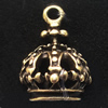 Pendant, Zinc Alloy Jewelry Findings, Lead-free,crown 17x15mm, Sold by Bag