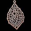 Pendant, Zinc Alloy Jewelry Findings, Lead-free, Leaf 30x18mm, Sold by Bag