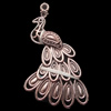 Pendant, Zinc Alloy Jewelry Findings, Lead-free, Animal 39x25mm, Sold by Bag