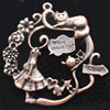 Pendant, Zinc Alloy Jewelry Findings, Lead-free, Sculpt 40x43mm, Sold by Bag