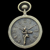 Pendant, Zinc Alloy Jewelry Findings, Lead-free, Pocket watch 55x38mm, Sold by Bag