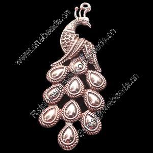 Pendant, Zinc Alloy Jewelry Findings, Lead-free, Animal 80x30mm, Sold by Bag