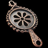 Zinc Alloy Pendant Settings, Lead-free, Outside diameter:53x32mm, Interior diameter:11.4mm, Sold by Bag 