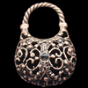 Pendant, Zinc Alloy Jewelry Findings, Lead-free, Bag 34x23mm, Sold by Bag