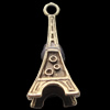 Pendant, Zinc Alloy Jewelry Findings, Lead-free, tower 23x12mm, Sold by Bag