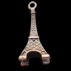 Pendant, Zinc Alloy Jewelry Findings, Lead-free, tower 26x14mm, Sold by Bag