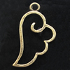 Pendant, Zinc Alloy Jewelry Findings, Lead-free, Wing 25x16mm, Sold by Bag
