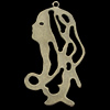 Pendant, Zinc Alloy Jewelry Findings, Lead-free, Girl Head 41x22mm, Sold by Bag