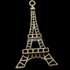 Pendant, Zinc Alloy Jewelry Findings, Lead-free, tower 39x25mm, Sold by Bag