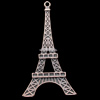 Pendant, Zinc Alloy Jewelry Findings, Lead-free, tower 65x37mm, Sold by Bag