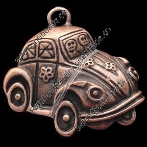 Pendant, Zinc Alloy Jewelry Findings, Lead-free, Car 27x32mm, Sold by Bag