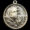Pendant, Zinc Alloy Jewelry Findings, Lead-free, Cameos 32x28mm, Sold by Bag