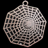 Pendant, Zinc Alloy Jewelry Findings, Lead-free,cobweb 29x29mm, Sold by Bag