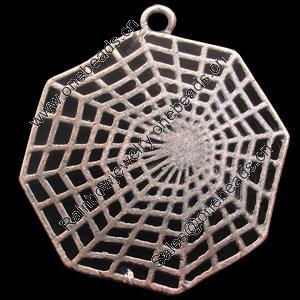Pendant, Zinc Alloy Jewelry Findings, Lead-free,cobweb 29x29mm, Sold by Bag