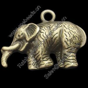 Pendant, Zinc Alloy Jewelry Findings, Lead-free,Animal 16x28mm, Sold by Bag