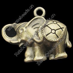 Pendant, Zinc Alloy Jewelry Findings, Lead-free,Animal 19x30mm, Sold by Bag