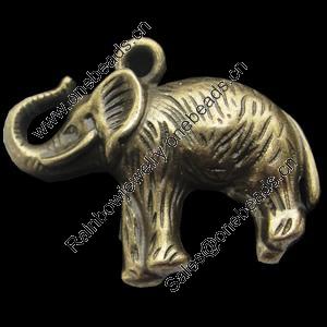 Pendant, Zinc Alloy Jewelry Findings, Lead-free,Animal 21x31mm, Sold by Bag